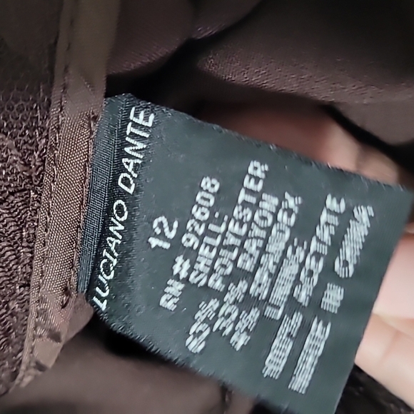 Luciano Dante' Women's Brown  Trousers Size 12 - Picture 4 of 12